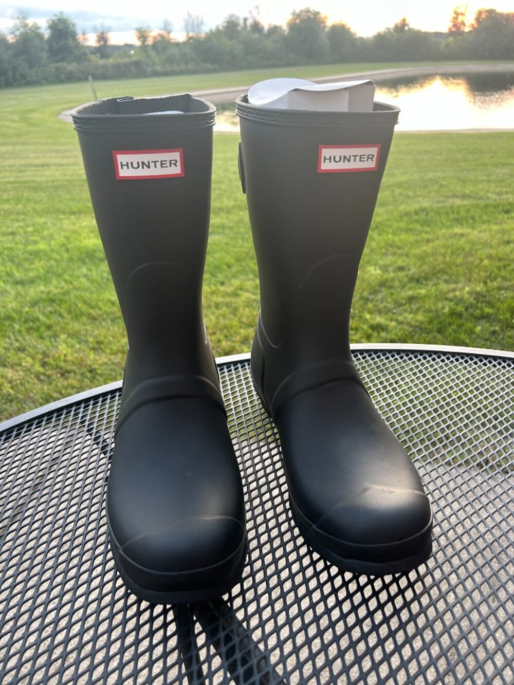 Hunter Womens Original Short Back Adjustable Boots Size 10 - New With Box